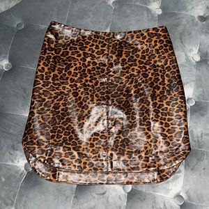 Faux leather skirt